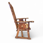 High Back / Monastry / Rush Seat Armchair 1950s thumbnail 2