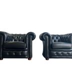 Set Van 2 Stoere Chesterfield Eenzitten / Clubzetels thumbnail 8