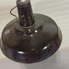 Vintage Industriële Emaille Hanglamp, Zwart thumbnail 7