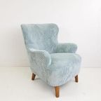 Vintage Artifort Fauteuil Blauw | Lichtblauwe Rib Theo Ruth thumbnail 2