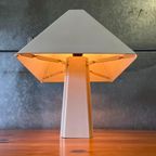 Vintage Jaren 70 Wit Metalen Post Modern Design Tafellamp thumbnail 8