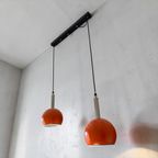 Vintage Oranje Eye Ball Luster / Hanglamp Met 2 Lichtpunten thumbnail 3
