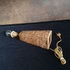 Vintage - Kastlamp - Tafellamp - Rotan - Birma Riet - Myanmar.- thumbnail 9