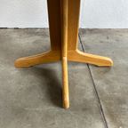 Vintage Ronde Uitschuifbare Eettafel, Licht Eiken. thumbnail 17