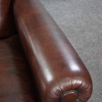 Recent Nieuw Gestoffeerde Oude Engelse Armchair Schapenleer Donkere Kleur thumbnail 9