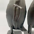Set Vintage Metalen Pinguïns Zwart Handgemaakt thumbnail 6