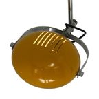 Herda - Space Age Wall Lamp - Yellow Shade, Black Base And Chromed Upright (rare Model) thumbnail 7