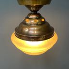 Matglazen Plafondlamp Met Koperen Armatuur thumbnail 11