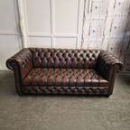 Chesterfield 3-zits + Fauteuil – Knopenzit – Antiek Bruin thumbnail 6