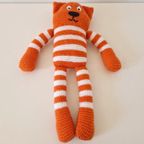 Retro Oranje Gebreide Kat Poes thumbnail 5