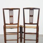 Set Van 4 Verbluffend Mooie 19e Eeuwse Antieke Engelse Eetkamerstoelen Met Rieten Zitting thumbnail 7