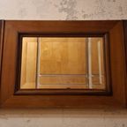 Facet Spiegel In Warm Houten Frame Met Prachtig Houtsnijwerk thumbnail 8