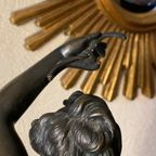 Henri (Emile Adrien) Trodoux (1875 - 1899). Origineel Bronzen Beeld Op Marmeren Voet. thumbnail 7