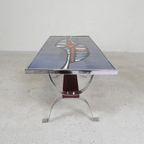 Tegeltafel Met 21 Tegels, Gesigneerd ''Ledu'' thumbnail 18
