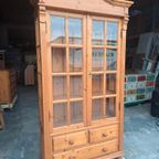 Grenen Ladekast Vitrine Kast thumbnail 2