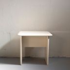 Chunky Wooden Side Table Cream thumbnail 2