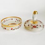 Artdeco Poeder Doosje Glas Goud Art Deco Sieradendoosje Handgeschilderd thumbnail 4