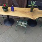 Prachtige Eiken Boomstam Tuintafel Eettafel Sidetable thumbnail 5
