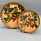 Vintage Set Dienbladen Bamboe Strawberry thumbnail 4