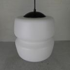 Vintage Hanglamp Met Opaline Glazen Bol, Jaren 60 thumbnail 13