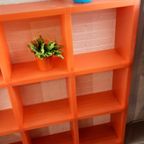 Zeldzame Cubitec Kast Roomdivider Oranje Vintage thumbnail 3