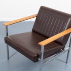 1960’s Pair Of Italian Design Architectural Armchairs / Fauteuils thumbnail 4