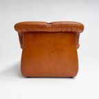 Cognackleurige Lederen Pellerossi Fauteuil, 1960’s thumbnail 11