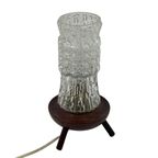 1950’S - Table Lamp Of Teak Base And Glass Shade - Mid Century Modern thumbnail 7