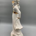 Xl Vintage Beeld Geisha Italiaans Keramiek thumbnail 6