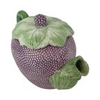 Antique - British Made - Fruit / Vegetable Shaped Teapot - Glazed Ceramic And Marked At The Bottom thumbnail 4