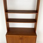 Scandinavisch Vintage Teak Fineren Boekenkast Olne thumbnail 2