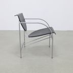 2X Postmoderne Fauteuil “Kokatu” Leer M.A. Ciganda Akaba, 1980S Zwart thumbnail 5