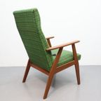Vintage Fauteuil Teakhout Groen thumbnail 9