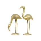 Vintage Koppel Gouden Flamingos Xl Koper Messing Beeld Mid Century Design 55Cm thumbnail 9