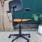 Vintage Bureaustoel Martin Stoll Retro Design Stoel Oker 70 thumbnail 7