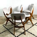 Louis Van Teeffelen Dining Chairs Set Of 6, Reupholstered thumbnail 6