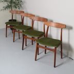 4X Vintage Deens Design Eetkamerstoelen - Henning Kjærnulf, Jaren '60 | 01274 thumbnail 6