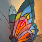 2 Beschikbaar ! Vlinder Tiffany Stijl Art Nouveau Stijl Tafellampen Glas In Lood thumbnail 10
