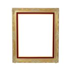 Vintage Vergulde Lijst Barok Stijl Rood Fluweel Klassiek 65x55cm thumbnail 5
