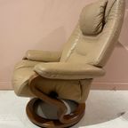 Himolla – Taupe Design Relaxfauteuil Met Hocker (Germany, 1970S) thumbnail 4