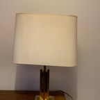 Vintage Brass Table Lamp From Herda Netherlands, 1970S In The Style Of Willy Rizzo thumbnail 3