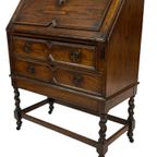 Antieke Secretaire Met Gedraaide Poten Jaren 50 Design thumbnail 19