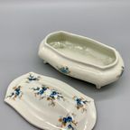 Vintage Bonbonnière Creme Blauwe Bloem thumbnail 6