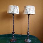 Set Van 2 Vintage Tafellampjes, Schemerlampen, Lampen thumbnail 7