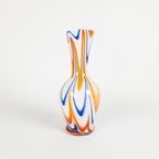 V.B. Opaline - Florence - Empoli Glas - Oranje/Blauw/Wit - Vetreria Di Borgonovo - Italie - 60'S thumbnail 3