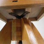 Houten Kinderstoel, Draaistoel, Schoolstoel, Jaren 50 thumbnail 28