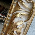 Vintage Geslepen Spiegel In Houten Kader In Het Goud thumbnail 8