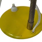 Vintage Desk Lamp - Yellow - Brass Gooseneck And Power Switch On The Base thumbnail 8