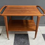 Teak Serving Trolley By Niels Otto Moller Denmark 1960S Old Store Stock thumbnail 3