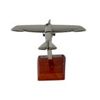 Scale Model Of An Airplane (Silver Plated) - Mounted On Wooden Base - Focke Wulf A 16 (1924) thumbnail 4